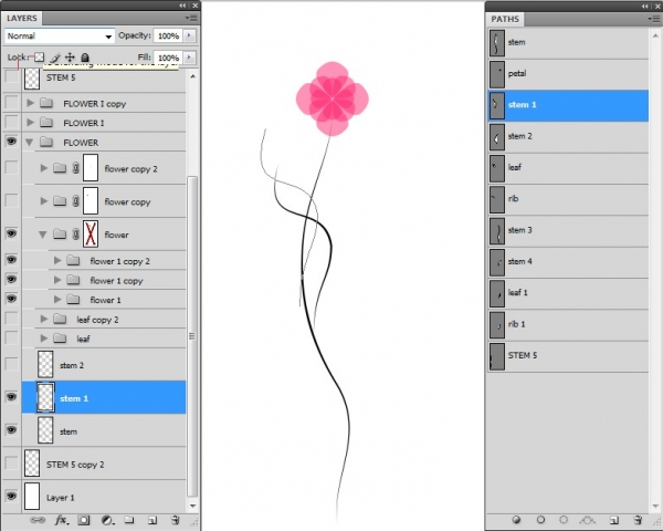 Creation of Flowers: Step 5